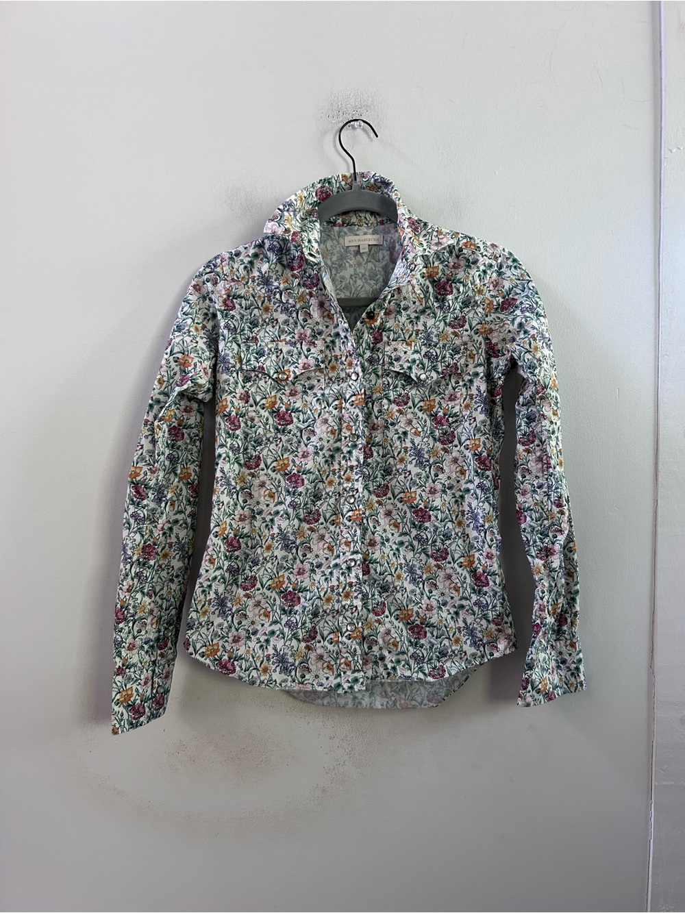 Ann mashburn western liberty printed floral button down XS